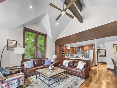 Open Living Room with High Ceilings