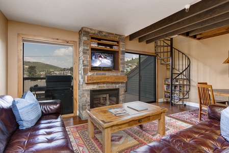 Lovely Living Room with Fireplace!