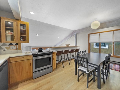 Nicely Equipped Kitchen with Plenty of Dining Space