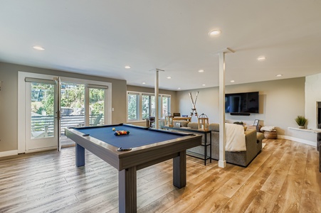 Great Room with Pool Table