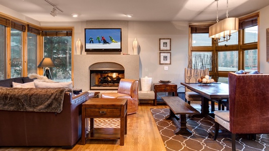 Relax by the Fire after a long day on the Slopes!