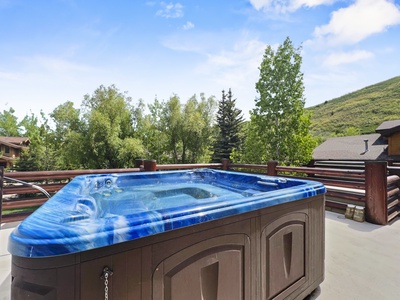 Hot Tub On Deck with Nature Views