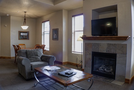 Cozy Living Room with Fireplace