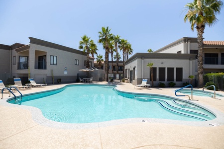 Heated Pool in the community that you can see from the balcony!