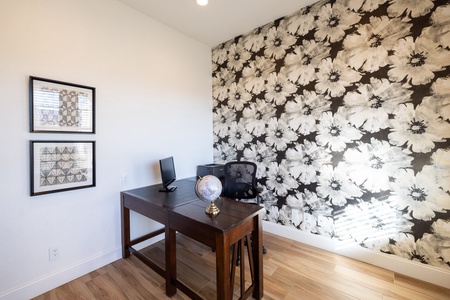 Dedicated workspace with printer and monitor