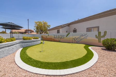 Golfer's dream, pro backyard putting green