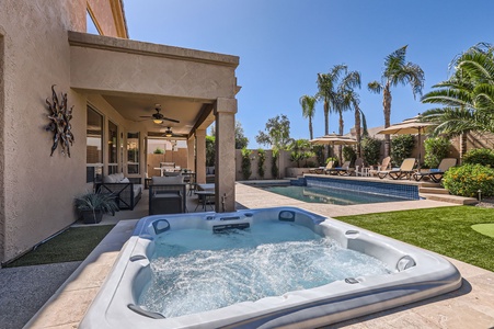 In-ground hot tub!