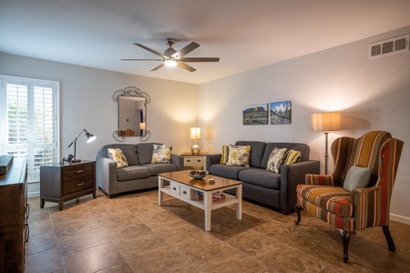 Bright, spacious living room