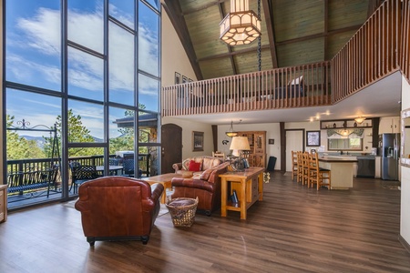 Great Room with a loft above