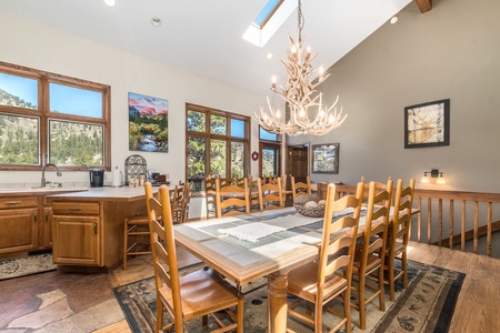 Open concept living room, dining room and kitchen