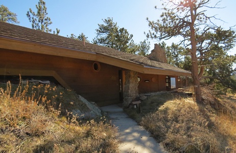 Exterior view of the home, leading to the main entrance