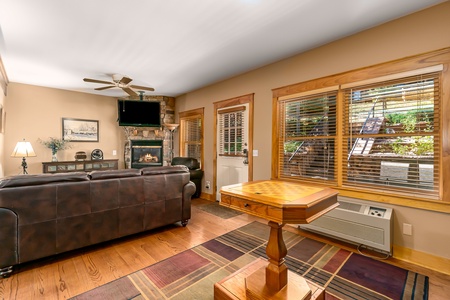 Main living area with Queen sofa sleeper.