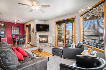 41B Nakai Peak Estes Park Vacation Rental at Marys Lake, Living Room with mountain views