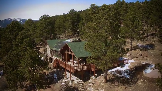 Broadmeadow Cabin Allenspark aerial view