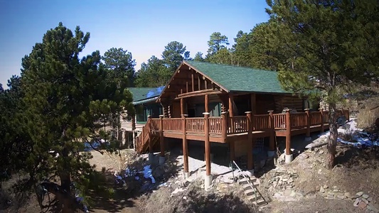 Broadmeadow Cabin Allenspark aerial view