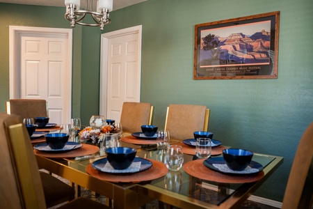 Dining table seats up to 8