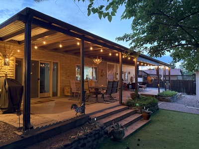 Summer evenings on the patio are cool and relaxing