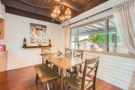 Indoor and outdoor dining tables seat 6