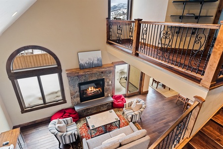 Snuggle up around the fire after a day on the slopes. 