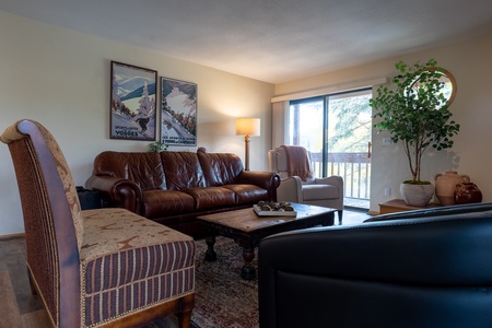 Large windows allow ample natural light to come into the living area