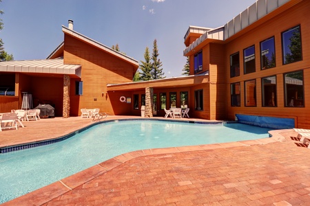 Large outdoor communal pool.