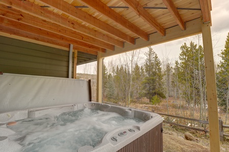 Beautiful outdoor hot tub