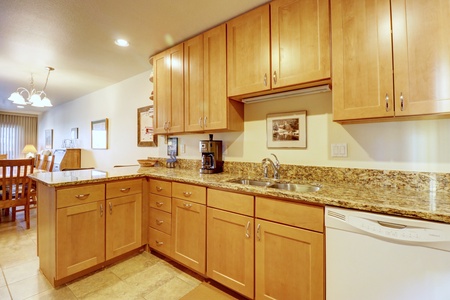 Open concept kitchen area.