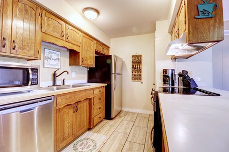 Nice kitchen featuring updated stainless steel appliances.