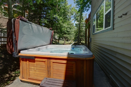 Beautiful private hot tub outside the home