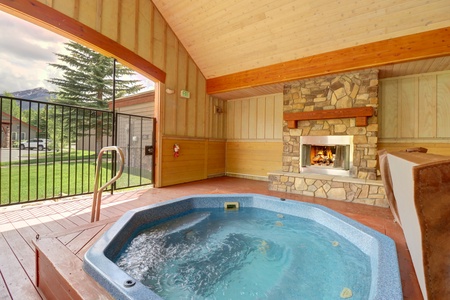 Beautiful clubhouse with hot tub