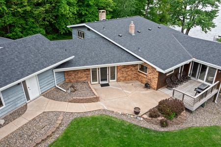 View of front door from above