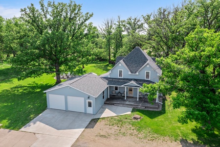 Beautiful mature trees offer privacy