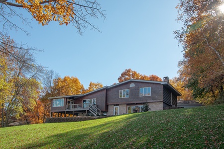 Backyard view of house