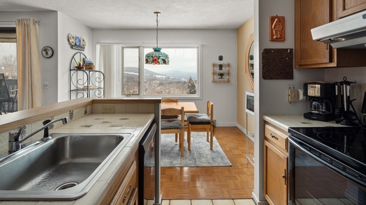 Mountain views from the kitchen