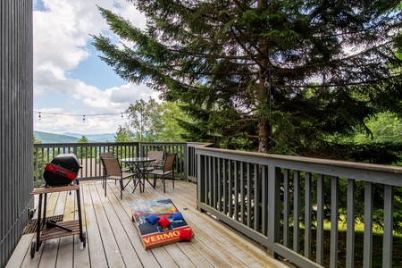 Enjoy Summer and Fall on the deck with Games and Mountain Views