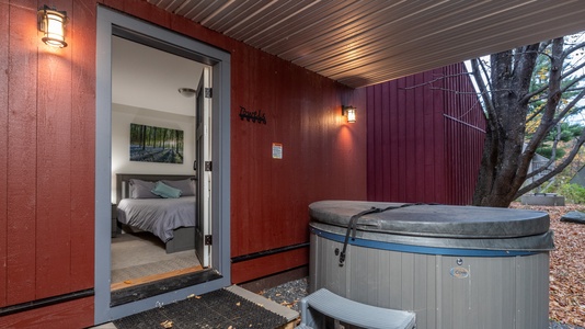 Private Hot Tub out the back door