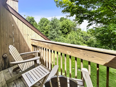 - Relax on the private balcony with seating   - Take in fresh mountain air and scenic forest views   - Perfect outdoor spot for morning coffee or evening wine