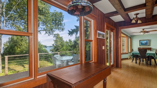 Living Room, with Views of Lake Champlain