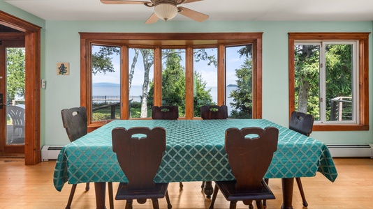 Dining Area with views of the lake