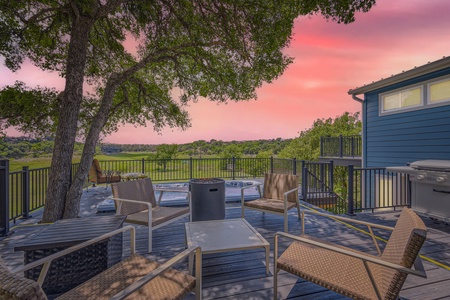 Peaceful beautiful view from deck connected to living room