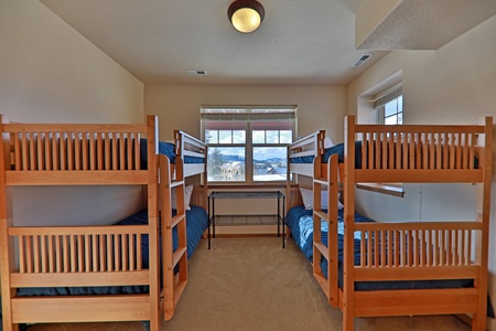 Bedroom #2 Bunk Room with 2 twin over twin bunk beds, 4 twin sized beds