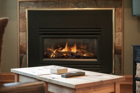 A fireplace, perfect for reading or just relaxing and doing nothing