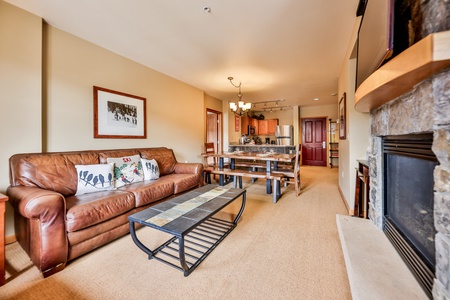 Gas Fireplace and spacious living room