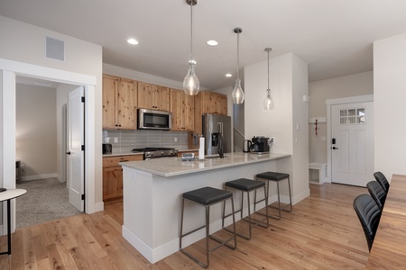 Our kitchen is stocked with all you need to prepare meals during your stay.