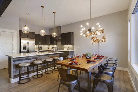 The open concept can accommodate large groups.