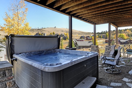 Private Hot tub with amazing views