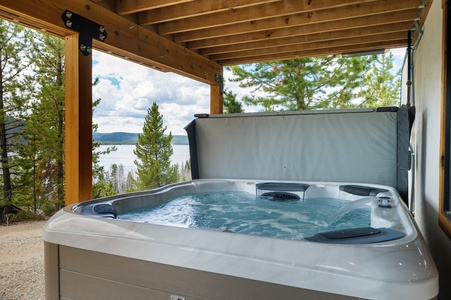 Private Hot Tub with lake views