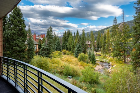 Views of the river and slopes right outside the back deck