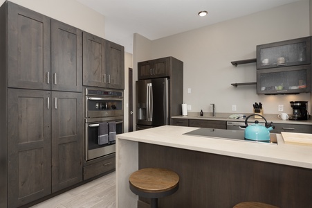 Kitchen with Induction Stove Top