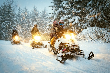 Enjoy Snowmobile tours around Grand Lake